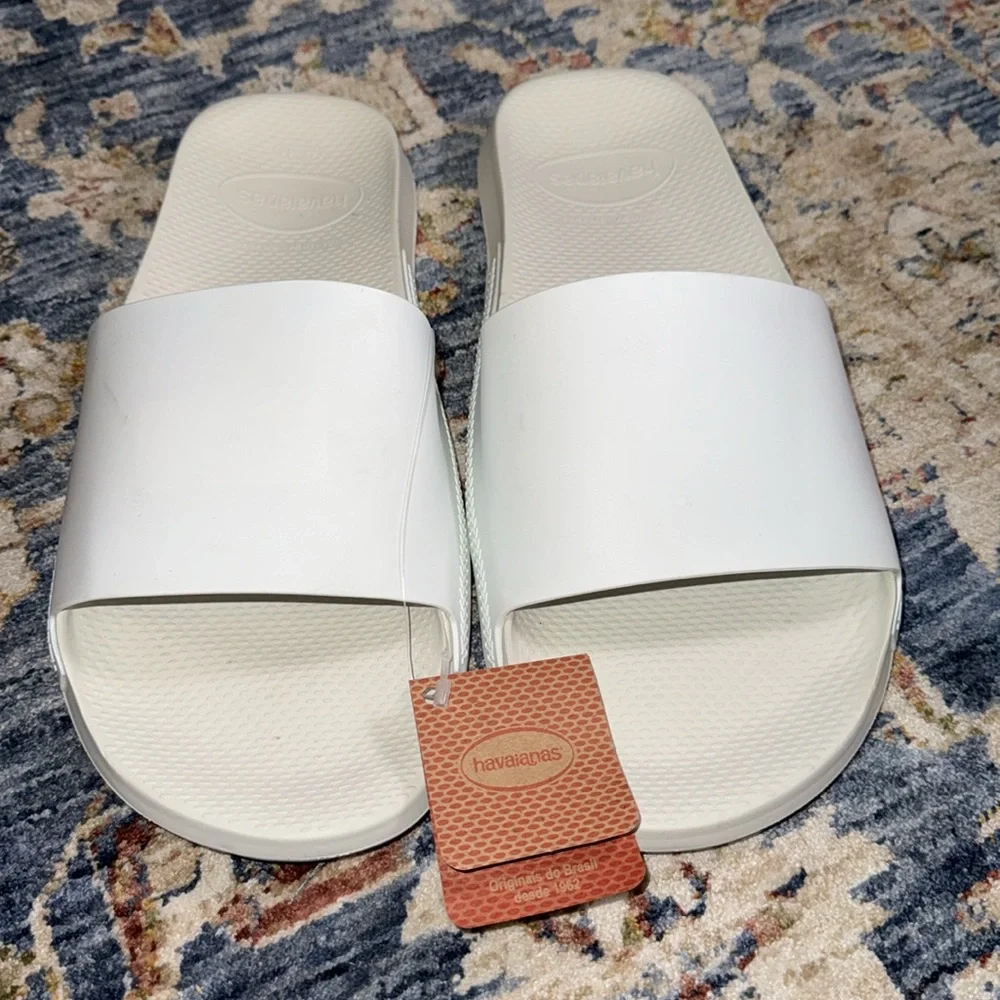 NEW Havaianas Men’s White Sandal/Shoe/Slides NWT Size Men 11/12 - Picture 4 of 14